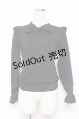 axes femme / ボウタイニットプルオーバー  黒 Y-25-11-15-070-AX-TO-SZ-ZY