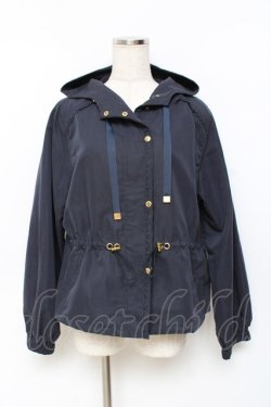 画像1: axes femme / レース使いマウンテンパーカー  紺 Y-25-11-15-072-AX-TO-SZ-ZY