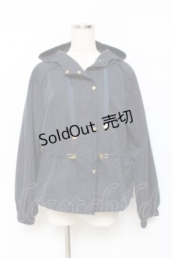 画像1: axes femme / レース使いマウンテンパーカー  紺 Y-25-11-15-072-AX-TO-SZ-ZY