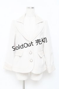 axes femme / レース使いジャケット  生成り Y-25-11-15-074-AX-JA-SZ-ZY