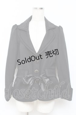 画像1: axes femme / レース使いジャケット  黒 Y-25-11-15-075-AX-JA-SZ-ZY