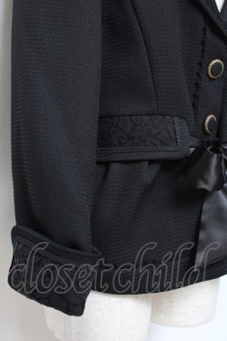 画像3: axes femme / レース使いジャケット  黒 Y-25-11-15-075-AX-JA-SZ-ZY