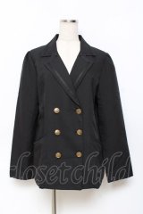 axes femme / ライン使いダブルボタンジャケット  黒 Y-25-11-15-076-AX-JA-SZ-ZY