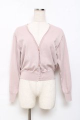 F&A / ガラス風クリアフラワー釦UVカットニットカーディガン  ピンク Y-25-11-15-077-LO-TO-SZ-ZY