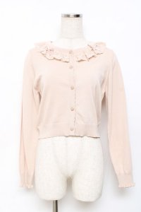 m petit by misako / AOKフリルニットカーディガン S ベージュ Y-25-11-15-079-LO-TO-SZ-ZY