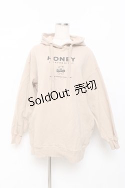 画像1: Honey Cinnamon / ベアプリントパーカー  ベージュ Y-25-11-15-082-LO-TO-SZ-ZY