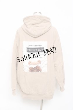 画像2: Honey Cinnamon / ベアプリントパーカー  ベージュ Y-25-11-15-082-LO-TO-SZ-ZY