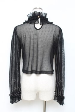 画像2: ALICE and the PIRATES / ドットチュールプルオーバー  黒 Y-25-11-15-083-PA-TO-SZ-ZY