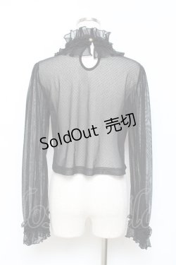 画像2: ALICE and the PIRATES / ドットチュールプルオーバー  黒 Y-25-11-15-083-PA-TO-SZ-ZY