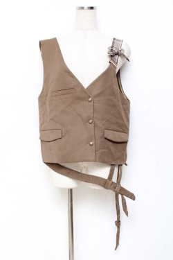 画像1: Princess Chronicles / 秘密探偵のリボンベスト  ベージュ Y-25-11-15-087-PU-TO-SZ-ZY