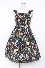 画像1: Angelic Pretty / Happy Park Carnivalジャンパースカートセット(2025 Happy Pack)  黒 Y-25-11-15-089-AP-OP-SZ-ZI (1)