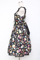 画像2: Angelic Pretty / Happy Park Carnivalジャンパースカートセット(2025 Happy Pack)  黒 Y-25-11-15-089-AP-OP-SZ-ZI (2)
