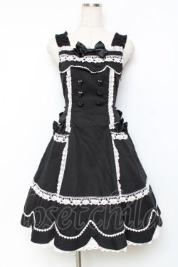 画像1: BABY, THE STARS SHINE BRIGHT / くみゃちゃんのLovely Paradeジャンパースカート  黒×ピンク Y-25-11-15-090-BA-OP-SZ-ZY