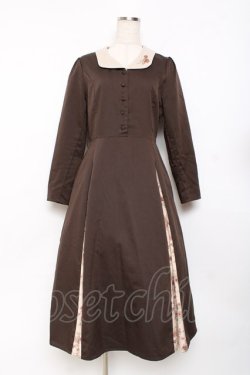 画像1: an another angelus / 刺繍入り花柄切替ロングワンピース  ブラウン Y-25-11-15-096-CA-OP-SZ-ZY