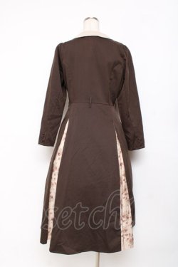 画像2: an another angelus / 刺繍入り花柄切替ロングワンピース  ブラウン Y-25-11-15-096-CA-OP-SZ-ZY