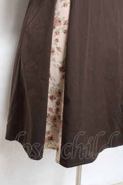 画像3: an another angelus / 刺繍入り花柄切替ロングワンピース  ブラウン Y-25-11-15-096-CA-OP-SZ-ZY
