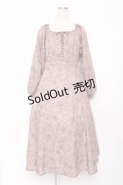 画像1: an another angelus / フロントレースアップペイズリーフラワーワンピース  ブラウン Y-25-11-15-097-CA-OP-SZ-ZY