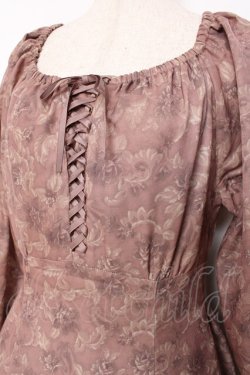 画像3: an another angelus / フロントレースアップペイズリーフラワーワンピース  ブラウン Y-25-11-15-097-CA-OP-SZ-ZY