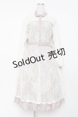 axes femme / ビスチェ切替レースワンピース  生成り Y-25-11-15-098-AX-OP-SZ-ZY