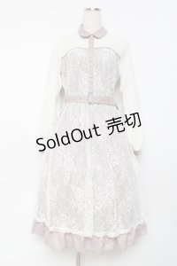 axes femme / ビスチェ切替レースワンピース  生成り Y-25-11-15-098-AX-OP-SZ-ZY