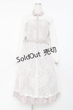 画像1: axes femme / ビスチェ切替レースワンピース  生成り Y-25-11-15-098-AX-OP-SZ-ZY