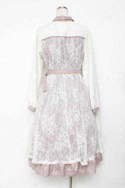 画像2: axes femme / ビスチェ切替レースワンピース  生成り Y-25-11-15-098-AX-OP-SZ-ZY