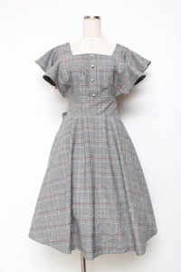 axes femme POETIQUE / ラッフルフリルワンピース M グレー Y-25-11-15-099-AX-OP-SZ-ZI