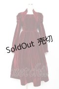 axes femme kawaii / クラシカルベロアワンピース  ワイン Y-25-11-15-103-AX-OP-SZ-ZY