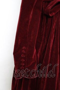 画像3: axes femme kawaii / クラシカルベロアワンピース  ワイン Y-25-11-15-103-AX-OP-SZ-ZY