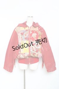 PINK HOUSE / パッチワーク柄フードブルゾン F 赤 Y-25-11-15-106-LO-JA-SZ-ZY