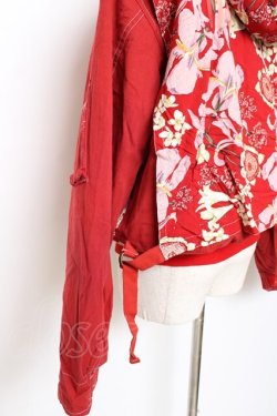 画像3: PINK HOUSE / パッチワーク柄フードブルゾン F 赤 Y-25-11-15-106-LO-JA-SZ-ZY