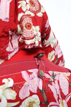 画像4: PINK HOUSE / パッチワーク柄フードブルゾン F 赤 Y-25-11-15-106-LO-JA-SZ-ZY