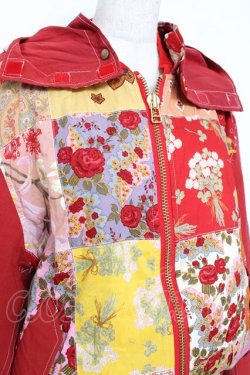 画像5: PINK HOUSE / パッチワーク柄フードブルゾン F 赤 Y-25-11-15-106-LO-JA-SZ-ZY