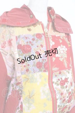 画像5: PINK HOUSE / パッチワーク柄フードブルゾン F 赤 Y-25-11-15-106-LO-JA-SZ-ZY