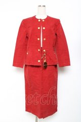 INGEBORG / チェーン付きジャケット&スカート F 赤 Y-25-11-15-107-LO-JA-SZ-ZY