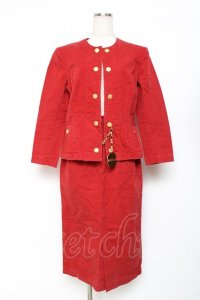 INGEBORG / チェーン付きジャケット&スカート F 赤 Y-25-11-15-107-LO-JA-SZ-ZY