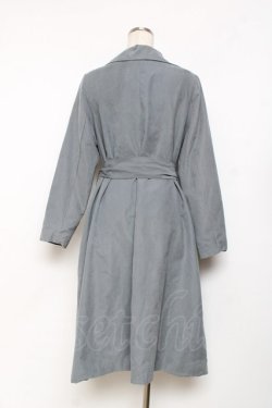 画像2: an another angelus / 薔薇刺繍ピーチスキンコート  ブルー Y-25-11-15-108-CA-CO-SZ-ZY