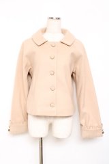 axes femme / 袖フリルピーコート  ベージュ Y-25-11-15-110-AX-CO-SZ-ZI