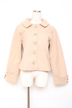 画像1: axes femme / 袖フリルピーコート  ベージュ Y-25-11-15-111-AX-CO-SZ-ZY