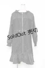 axes femme / レースデザインモッズコート  黒 Y-25-11-15-112-AX-CO-SZ-ZY