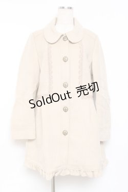 画像1: axes femme / レース配色丸襟コート  ベージュ Y-25-11-15-113-AX-CO-SZ-ZY