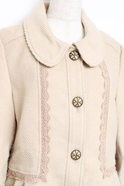 画像3: axes femme / レース配色丸襟コート  ベージュ Y-25-11-15-113-AX-CO-SZ-ZY