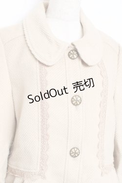 画像3: axes femme / レース配色丸襟コート  ベージュ Y-25-11-15-113-AX-CO-SZ-ZY