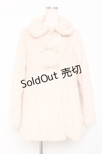 Emily Temple cute / リボンプリントファーブルゾン  ベージュ Y-25-11-15-116-ET-CO-SZ-ZY