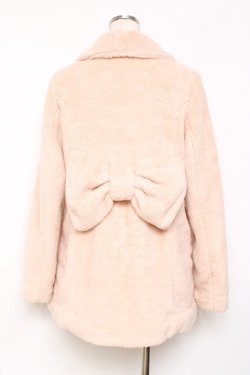 画像2: Emily Temple cute / リボンプリントファーブルゾン  ベージュ Y-25-11-15-116-ET-CO-SZ-ZY