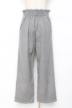 画像2: axes femme / 裾刺繍起毛ストレートパンツ  グレー Y-25-11-15-118-AX-PA-SZ-ZY