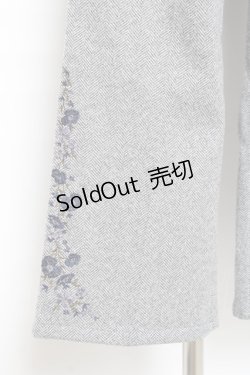 画像3: axes femme / 裾刺繍起毛ストレートパンツ  グレー Y-25-11-15-118-AX-PA-SZ-ZY