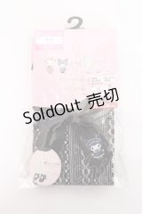 m petit by misako / AMクロミリボンタイツ  中黒 Y-25-11-15-018-LO-ZA-SZ-ZY