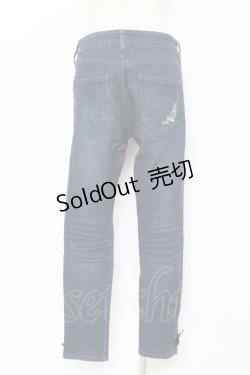 画像2: axes femme / 猫×時計刺繍デニムパンツ  デニム Y-25-11-15-119-AX-PA-SZ-ZY