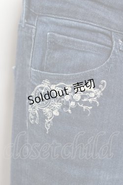 画像3: axes femme / 猫×時計刺繍デニムパンツ  デニム Y-25-11-15-119-AX-PA-SZ-ZY